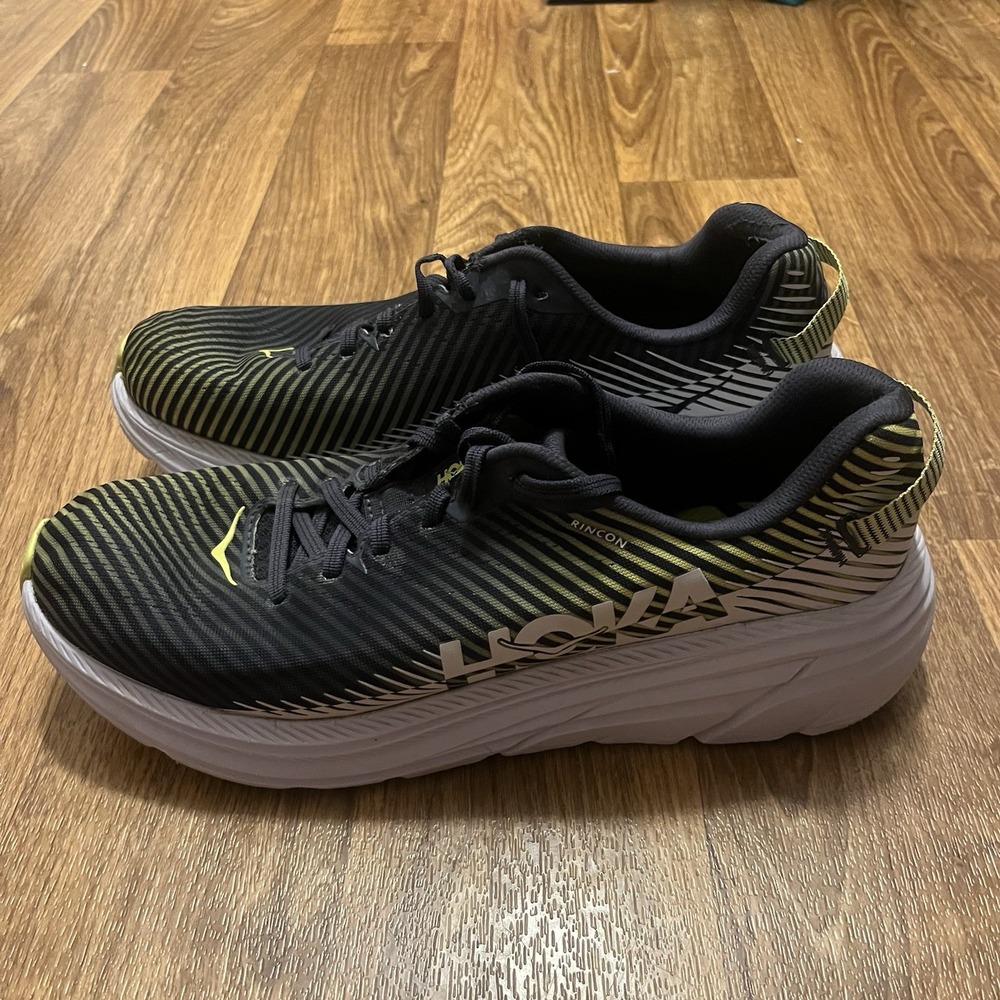 Hoka One One M Rincon 2‎ Running Shoes Men 11.5 Green White Navy Blue 1110514